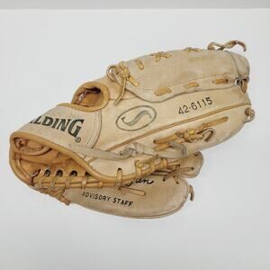 Vintage Spalding 42-6115 Nolan Ryan 11” Model RHT Baseball Glove Advisory Staff